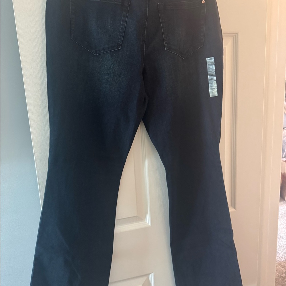 INC International Concepts Dark Blue Flare Jeans